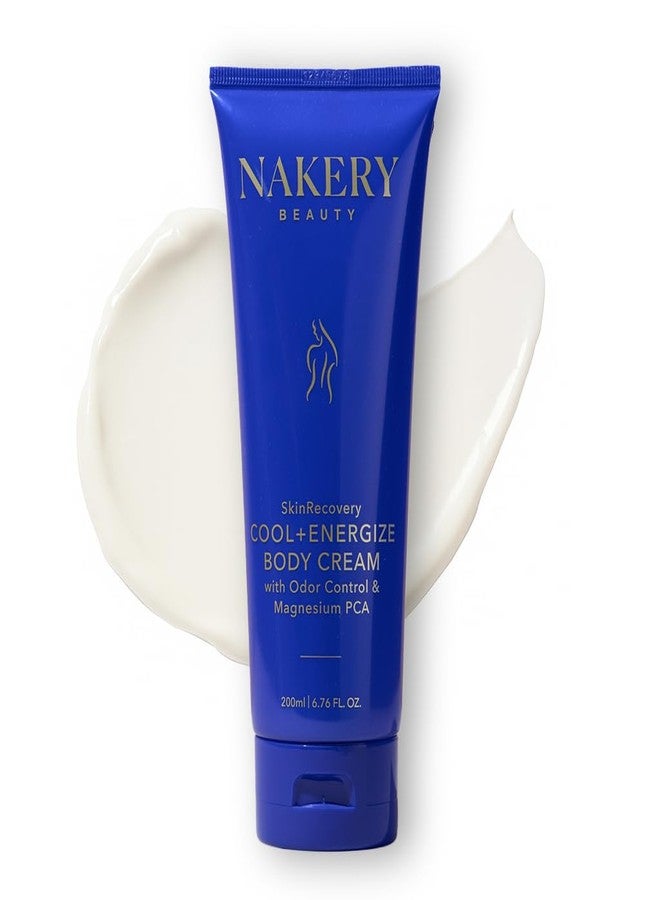 Nakery SkinRecovery Cool + Energize Cooling Body Cream, Magnesium Body Lotion for Hot Flashes, Firming Moisturizer with Menthol and Caffeine, Calming Skincare for Women 50+, Made in USA - Image 1